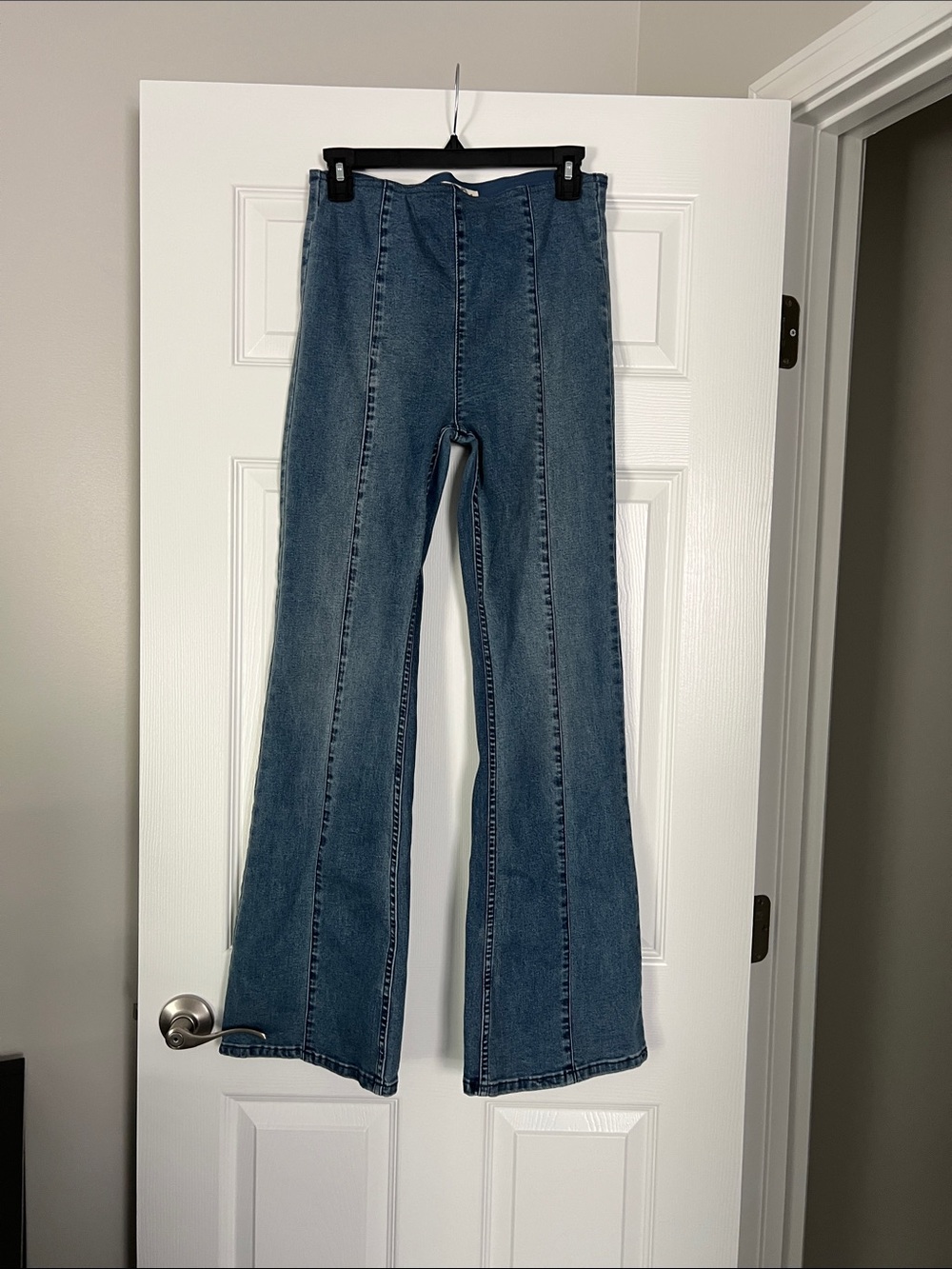 We The Free Medium Blue Flared High-Rise Jeans
